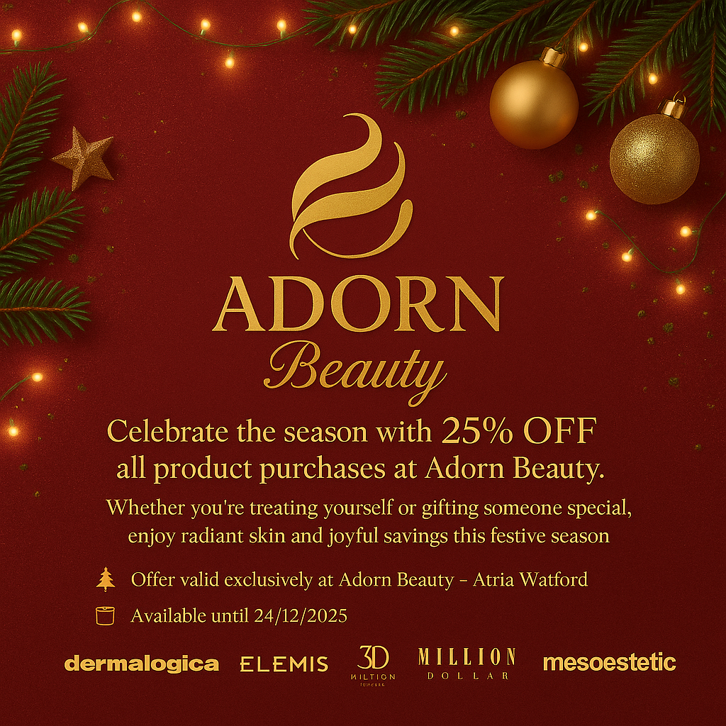 Adorn Beauty – Celebrate the Season With 25% OFF All Product Purchases (Adorn Beauty Atria Watford also known as Adorn Beauty Harlequin and Adorn Hair & Beauty Watford Highstreet Exclusive)